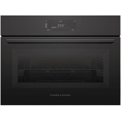 Fisher & Paykel - 24" 1.9 cu ft Built-in Combination Steam Single Oven, 6.8" Touchscreen - Compact - Minimal - Black Fisher & Paykel - 24" 1.9 cu ft Built-in Combination Steam Single Oven, 6.8" Touchscreen - Compact - Minimal - Black