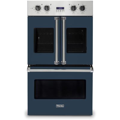 Viking - 30" 7 Series French Door Double Built-In Electric Thermal Convection Oven-Slate - Blue Viking - 30" 7 Series French Door Double Built-In Electric Thermal Convection Oven-Slate - Blue