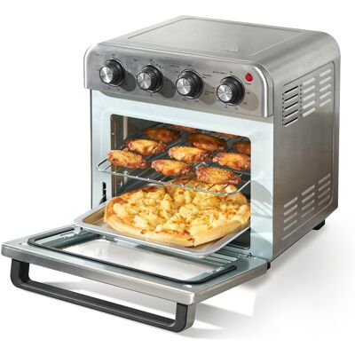 VEVOR - 7-IN-1 Air Fryer Toaster Oven, 18L Convection Oven, 1700W Stainless Steel Toaster Ovens Countertop Combo with Grill - Silver VEVOR - 7-IN-1 Air Fryer Toaster Oven, 18L Convection Oven, 1700W Stainless Steel Toaster Ovens Countertop Combo with Grill - Silver