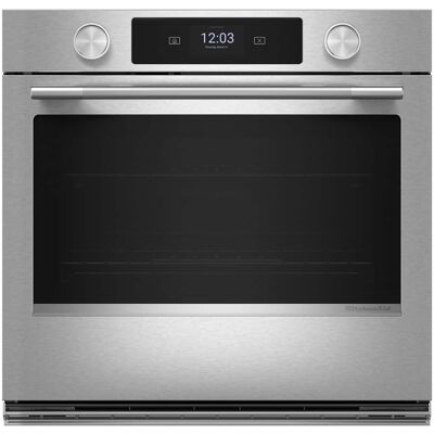 KitchenAid - 30 inch Smart Built-In Single Electric Convection Wall Oven with Assisted Cook Cycles - Stainless Steel KitchenAid - 30 inch Smart Built-In Single Electric Convection Wall Oven with Assisted Cook Cycles - Stainless Steel