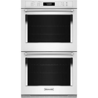KitchenAid - 30" Built-In Electric Convection Double Wall Oven with Air Fry Mode - White KitchenAid - 30" Built-In Electric Convection Double Wall Oven with Air Fry Mode - White