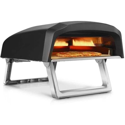 NutriChef - Portable Outdoor Gas Pizza Oven, Foldable Feet, Adjustable Heat Control, Cooks 12" Pizza in 60 Sec - NCPIZOVN - Matte Black NutriChef - Portable Outdoor Gas Pizza Oven, Foldable Feet, Adjustable Heat Control, Cooks 12" Pizza in 60 Sec - NCPIZOVN - Matte Black