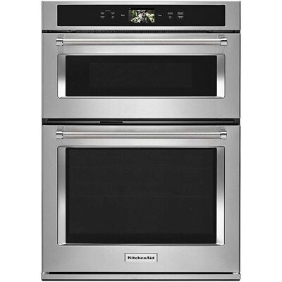 KitchenAid - Smart Oven+ 30" Single Electric Convection Wall Oven with Built-In Microwave - Stainless Steel KitchenAid - Smart Oven+ 30" Single Electric Convection Wall Oven with Built-In Microwave - Stainless Steel