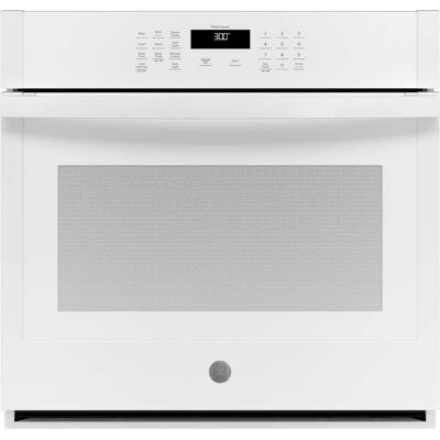 GE - 30" Smart Built-In Single Electric Wall Oven with Self-Clean, Steam Clean, and Heavy-Duty Racks - White GE - 30" Smart Built-In Single Electric Wall Oven with Self-Clean, Steam Clean, and Heavy-Duty Racks - White