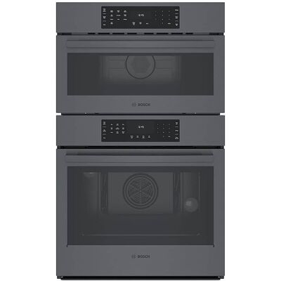Bosch - 800 Series 30" Built-In Double Electric Smart Combination Microwave and Wall Oven with Convection - Black Stainless Steel Bosch - 800 Series 30" Built-In Double Electric Smart Combination Microwave and Wall Oven with Convection - Black Stainless Steel