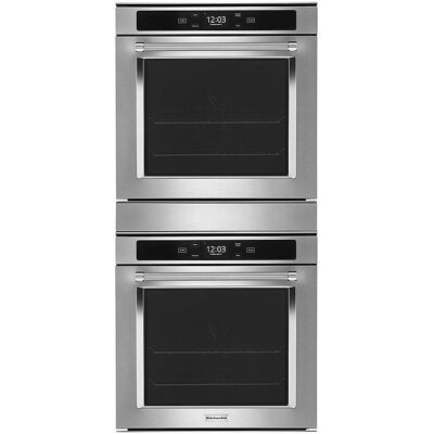KitchenAid - 24" Built-In Electric Convection Double Wall Oven with WiFi - Stainless Steel KitchenAid - 24" Built-In Electric Convection Double Wall Oven with WiFi - Stainless Steel