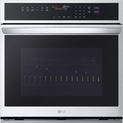 LG - 30" 4.7 Cu. Ft. Built-In Single Electric Convection Smart Wall Oven with Steam Sous Vide - Stainless Steel LG - 30" 4.7 Cu. Ft. Built-In Single Electric Convection Smart Wall Oven with Steam Sous Vide - Stainless Steel