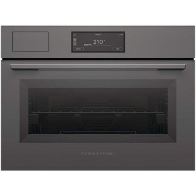 Fisher & Paykel - 24" 1.9 Cu Ft Built-in Combination Steam Single Oven - Compact - Minimal Grey - Gray Fisher & Paykel - 24" 1.9 Cu Ft Built-in Combination Steam Single Oven - Compact - Minimal Grey - Gray