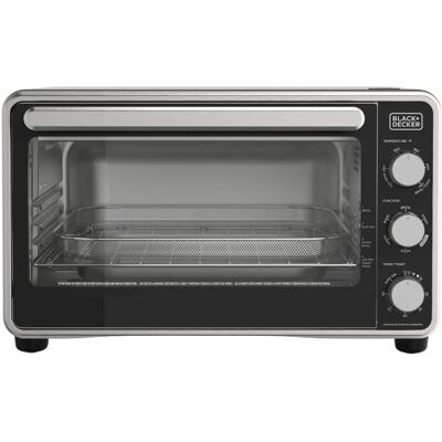 Loheer - 6-Slice Air Fryer Toaster Oven 1500W Countertop Convection Oven for 12-Inch Pizza - Stainless Steel Loheer - 6-Slice Air Fryer Toaster Oven 1500W Countertop Convection Oven for 12-Inch Pizza - Stainless Steel