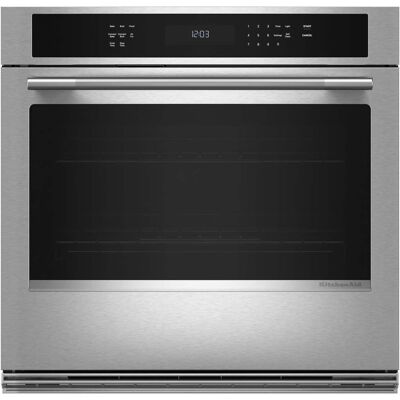 KitchenAid - 30 inch Built-In Single Electric Wall Oven with No Preheat Air Fry Mode - Stainless Steel KitchenAid - 30 inch Built-In Single Electric Wall Oven with No Preheat Air Fry Mode - Stainless Steel