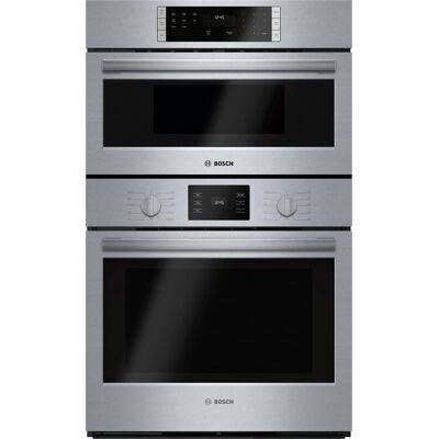 Bosch - 500 Series 30" Built-In Double Electric Combination Microwave and Wall Oven with True Convection - Stainless Steel Bosch - 500 Series 30" Built-In Double Electric Combination Microwave and Wall Oven with True Convection - Stainless Steel