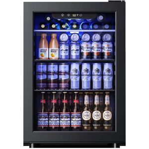 SIMZLIFE - 2.6 cu. ft Beverage Refrigerator Cooler with LED Light, Air Cooled Frost Free, 100-Can Beverage Fridge for Home/Offic - Black SIMZLIFE - 2.6 cu. ft Beverage Refrigerator Cooler with LED Light, Air Cooled Frost Free, 100-Can Beverage Fridge for Home/Offic - Black