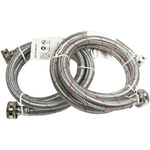 HQRP - Stainless Steel Braided Washing Machine Hose Set 4 ft Burst Proof 3/4 in FGH 2 Pack for Whirlpool Maytag Samsung LG HQRP - Stainless Steel Braided Washing Machine Hose Set 4 ft Burst Proof 3/4 in FGH 2 Pack for Whirlpool Maytag Samsung LG