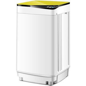Costway Full-Automatic Washing Machine 7.7 lb. Washer/Spinner Germicidal UV Light Yellow Costway Full-Automatic Washing Machine 7.7 lb. Washer/Spinner Germicidal UV Light Yellow