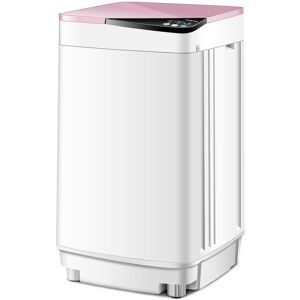 Costway Full-Automatic Washing Machine 7.7 lb. Washer/Spinner Germicidal UV Light Pink Costway Full-Automatic Washing Machine 7.7 lb. Washer/Spinner Germicidal UV Light Pink