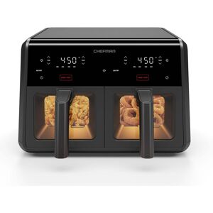 Chefman - 9-Quart TurboFry Dual Basket Air Fryer with DC Motor, PFAS Free - Black Chefman - 9-Quart TurboFry Dual Basket Air Fryer with DC Motor, PFAS Free - Black