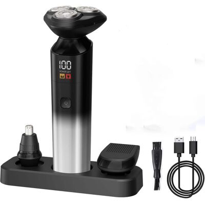 Dazzed Corner - Rechargeable Electric Razor for Men, 3D Rotary Shaver, Wet/Dry Dazzed Corner - Rechargeable Electric Razor for Men, 3D Rotary Shaver, Wet/Dry