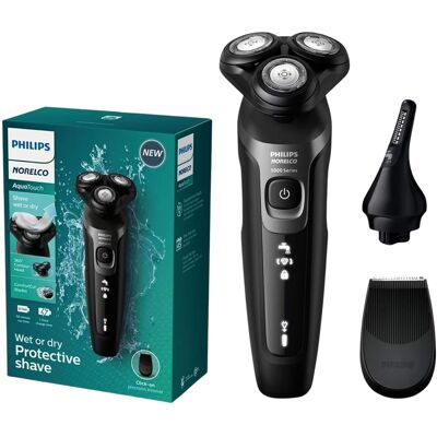 Philips Norelco - Wet And Dry Cordless Rechargeable Electric Shaver, 5D Flex Head, ComfortCut Blades, 50 Min Runtime (S5966) - Black Philips Norelco - Wet And Dry Cordless Rechargeable Electric Shaver, 5D Flex Head, ComfortCut Blades, 50 Min Runtime (S5966) - Black