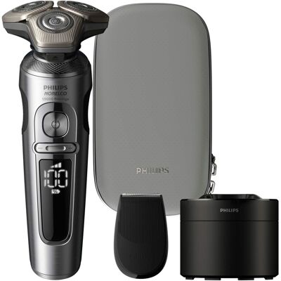 Philips Norelco - S9000 Prestige Rechargeable Wet & Dry Shaver with Precision Trimmer and Premium Case, SP9841/84 - Light Brushed Chrome Philips Norelco - S9000 Prestige Rechargeable Wet & Dry Shaver with Precision Trimmer and Premium Case, SP9841/84 - Light Brushed Chrome