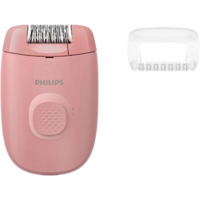 Philips - Compact Hair Removal Epilator Series 2000 for Women - Corded with 1 Accessory (BRE227/00) - Soft Blossom Philips - Compact Hair Removal Epilator Series 2000 for Women - Corded with 1 Accessory (BRE227/00) - Soft Blossom