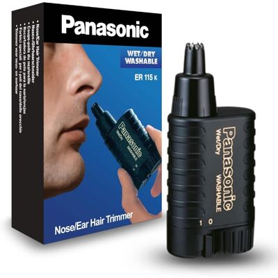 Panasonic - ER115 Nose and Ear Hair Trimmer - Wet Dry Rotary Grooming Tool - ER-115-MI Panasonic - ER115 Nose and Ear Hair Trimmer - Wet Dry Rotary Grooming Tool - ER-115-MI
