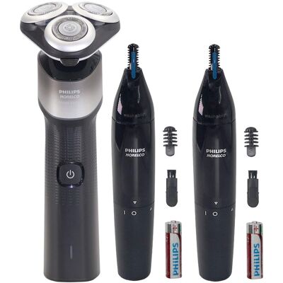 Philips Norelco - 5000X Rechargeable Shaver X5004/84 and 2x Nose Trimmer NT1605/60 - Black Philips Norelco - 5000X Rechargeable Shaver X5004/84 and 2x Nose Trimmer NT1605/60 - Black
