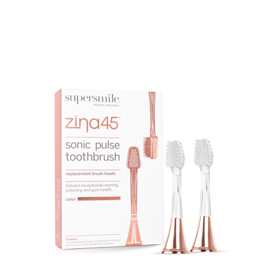 SuperSmile - Zina45 Sonic Pulse Toothbrush Replacement Heads (2 pack) - Rose Gold SuperSmile - Zina45 Sonic Pulse Toothbrush Replacement Heads (2 pack) - Rose Gold