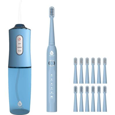 Pursonic - Rechargeable Water Flosser & USB Electric Toothbrush with 12 Brush Heads – Advanced Oral Care Set Pursonic - Rechargeable Water Flosser & USB Electric Toothbrush with 12 Brush Heads – Advanced Oral Care Set