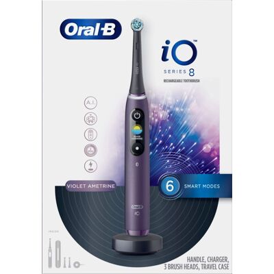 Oral-B - iO Series 8 Connected Rechargeable Electric Toothbrush - Violet Ametrine Oral-B - iO Series 8 Connected Rechargeable Electric Toothbrush - Violet Ametrine