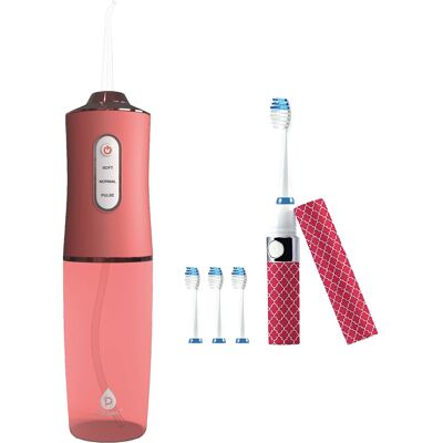 Pursonic - Water Flosser & Portable Sonic Toothbrush Oral Care Bundle – Complete On-the-Go Dental Hygiene Kit - Multicolor Pursonic - Water Flosser & Portable Sonic Toothbrush Oral Care Bundle – Complete On-the-Go Dental Hygiene Kit - Multicolor