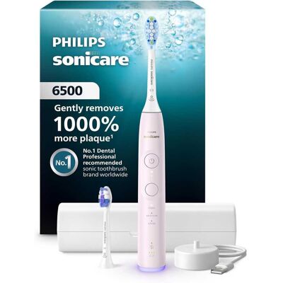 Philips - Sonicare 6500 Electric Toothbrush with Pressure Sensor and Travel Case - HX7412/05 - Pink Philips - Sonicare 6500 Electric Toothbrush with Pressure Sensor and Travel Case - HX7412/05 - Pink