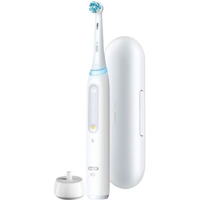 Oral-B - iO Series 4 Rechargeable Electric Toothbrush w/Brush Head - White Oral-B - iO Series 4 Rechargeable Electric Toothbrush w/Brush Head - White