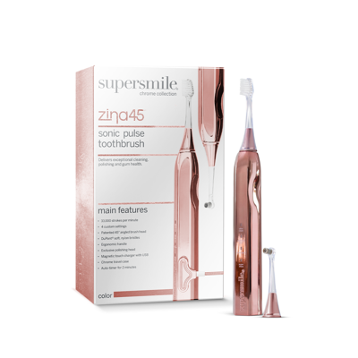 SuperSmile - Zina45™ Sonic Pulse Toothbrush with case - Rose Gold SuperSmile - Zina45™ Sonic Pulse Toothbrush with case - Rose Gold