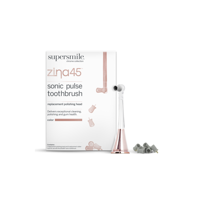 SuperSmile - Zina45™ Sonic Pulse Toothbrush Chrome Replacement Polishing Head - Rose SuperSmile - Zina45™ Sonic Pulse Toothbrush Chrome Replacement Polishing Head - Rose