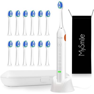 MySmile - Elite Sonic Toothbrush & Replacement Heads Bundle - White MySmile - Elite Sonic Toothbrush & Replacement Heads Bundle - White