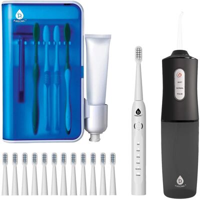 Pursonic - Complete Oral Care Bundle – USB Rechargeable Sonic Toothbrush, Water Flosser & UV Toothbrush Sanitizer - Multicolor Pursonic - Complete Oral Care Bundle – USB Rechargeable Sonic Toothbrush, Water Flosser & UV Toothbrush Sanitizer - Multicolor