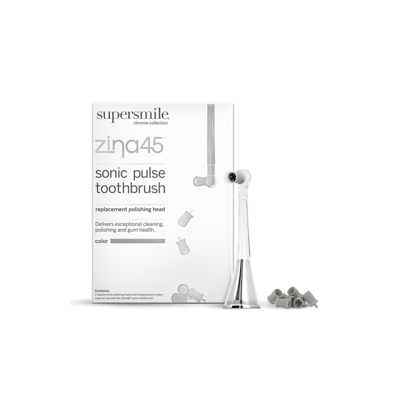 SuperSmile - Zina45™ Sonic Pulse Toothbrush Replacement Polishing Head - Chrome Silver SuperSmile - Zina45™ Sonic Pulse Toothbrush Replacement Polishing Head - Chrome Silver