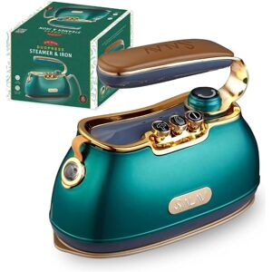 SALAV - Compact Retro 2 In 1 DuoPress Garment Steamer and Iron - Emerald SALAV - Compact Retro 2 In 1 DuoPress Garment Steamer and Iron - Emerald