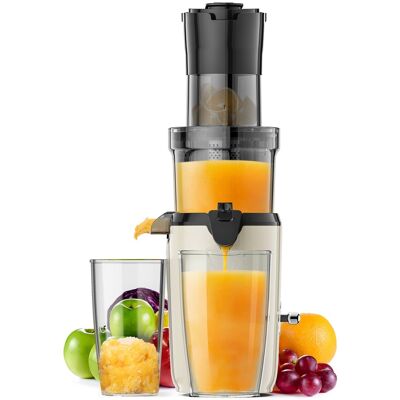Sugift - 180W Juicer Machines, Cold Press Juicer, Powerful Slow Juicer - Beige Sugift - 180W Juicer Machines, Cold Press Juicer, Powerful Slow Juicer - Beige
