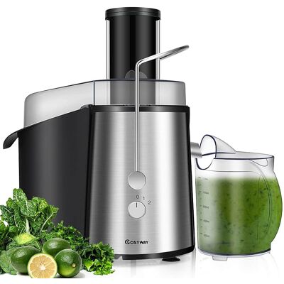 Costway - Electric Juicer Wide Mouth Fruit & Vegetable Centrifugal Juice Extractor 2 Speed - Black/Silver Costway - Electric Juicer Wide Mouth Fruit & Vegetable Centrifugal Juice Extractor 2 Speed - Black/Silver