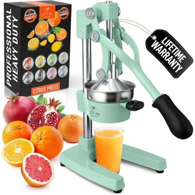 Zulay Kitchen - Cast-Iron Manual Citrus Press & Orange Squeezer Juicer - Mint Zulay Kitchen - Cast-Iron Manual Citrus Press & Orange Squeezer Juicer - Mint