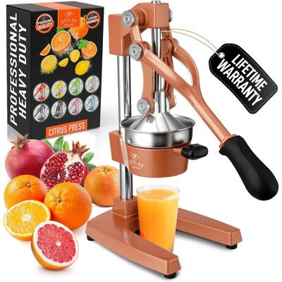 Zulay Kitchen - Cast-Iron Manual Citrus Press & Orange Squeezer Juicer - Rusted Brown Zulay Kitchen - Cast-Iron Manual Citrus Press & Orange Squeezer Juicer - Rusted Brown