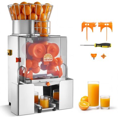 VEVOR - Commercial Orange Juicer Machine, 120W Electric Automatic Orange Squeezer, Lemon Citrus Pomegranates Extractor - Orange;Silver VEVOR - Commercial Orange Juicer Machine, 120W Electric Automatic Orange Squeezer, Lemon Citrus Pomegranates Extractor - Orange;Silver