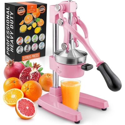 Zulay Kitchen - Cast-Iron Manual Citrus Press & Orange Squeezer Juicer - Light Pink Zulay Kitchen - Cast-Iron Manual Citrus Press & Orange Squeezer Juicer - Light Pink