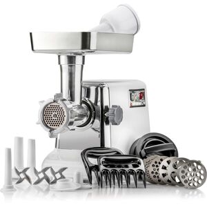 STX International - Turboforce 3000 Series 5-in-1 Electric Meat Grinder 3000W Max 3-Speed Size #12 5 Grinding Plates 3 Stainless S - White STX International - Turboforce 3000 Series 5-in-1 Electric Meat Grinder 3000W Max 3-Speed Size #12 5 Grinding Plates 3 Stainless S - White