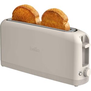 Bella - Fits-anywhere Kitchenware: 2-Slice Slim Toaster with Long Wide Slot - Oatmilk Bella - Fits-anywhere Kitchenware: 2-Slice Slim Toaster with Long Wide Slot - Oatmilk