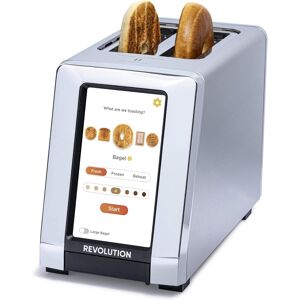 Revolution Cooking - 2-Slice High-Speed InstaGLO R180 Connect Smart Digital Touchscreen Toaster with WiFi, Weather Widget, Patented Tech - Stainless Steel Revolution Cooking - 2-Slice High-Speed InstaGLO R180 Connect Smart Digital Touchscreen Toaster with WiFi, Weather Widget, Patented Tech - Stainless Steel