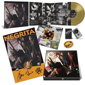 Universal Italy UMG - Negrita - Negrita Trenta - Gold Vinyl, Cassette, Autographed Poster, Patch & Photobook - VINYL LP Universal Italy UMG - Negrita - Negrita Trenta - Gold Vinyl, Cassette, Autographed Poster, Patch & Photobook - VINYL LP