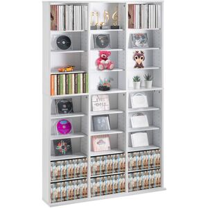 VEVOR - Media Storage Cabinet, 9-layer DVD Shelf Holds up to 756 CDs, Adjustable CD Shelves 27 Compartments - White VEVOR - Media Storage Cabinet, 9-layer DVD Shelf Holds up to 756 CDs, Adjustable CD Shelves 27 Compartments - White