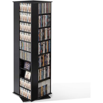 VEVOR - Media Storage Cabinet, CD Rack Tower, 34 Compartments Rotating Media Tower Rack for CDs, DVDs, Books and Game Discs - Black VEVOR - Media Storage Cabinet, CD Rack Tower, 34 Compartments Rotating Media Tower Rack for CDs, DVDs, Books and Game Discs - Black